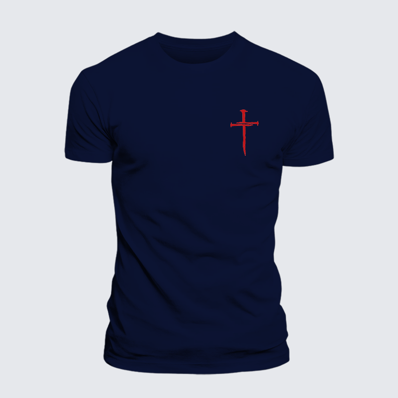 Red Cross  Jesus God Christian Cotton T-Shirt