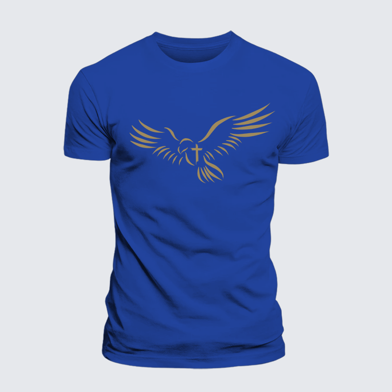 Wings Like Eagles Jesus God Christian Cotton T-Shirt