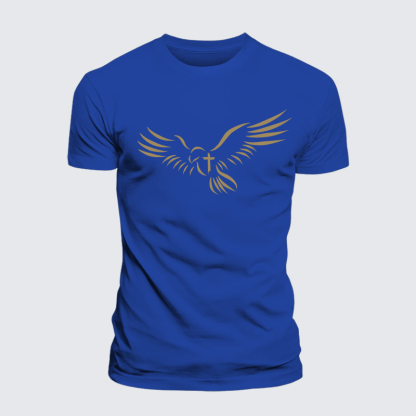 Wings Like Eagles Jesus God Christian Cotton T-Shirt