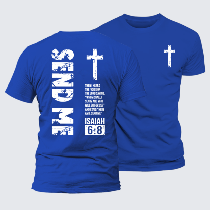 Send Me Isaiah 6:8 Jesus God Christian Cotton T-Shirt