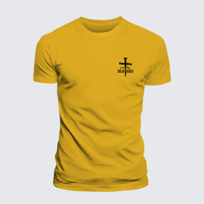 Simply Blessed Jesus God Christian Premium Mercerized Cotton Tee