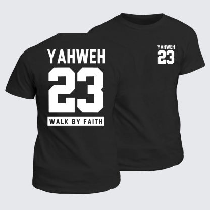 Walk By Faith Jesus God Christian Cotton T-Shirt