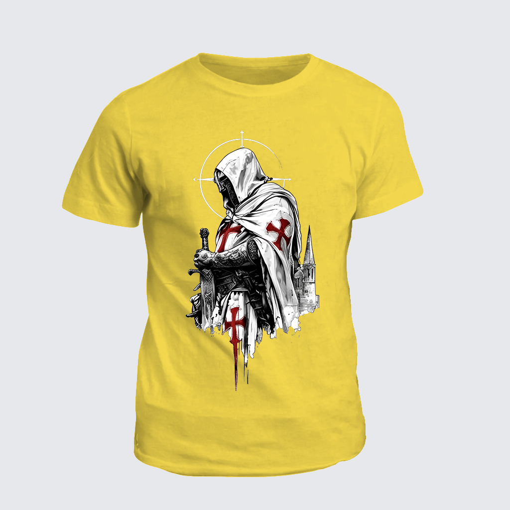 Crusader Spirit Jesus God Christian Cotton T-Shirt