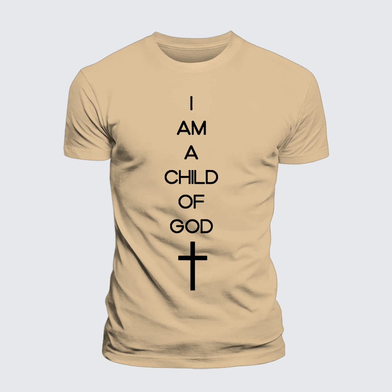 I Am A Child Of God Jesus God Christian Premium Mercerized Cotton Tee
