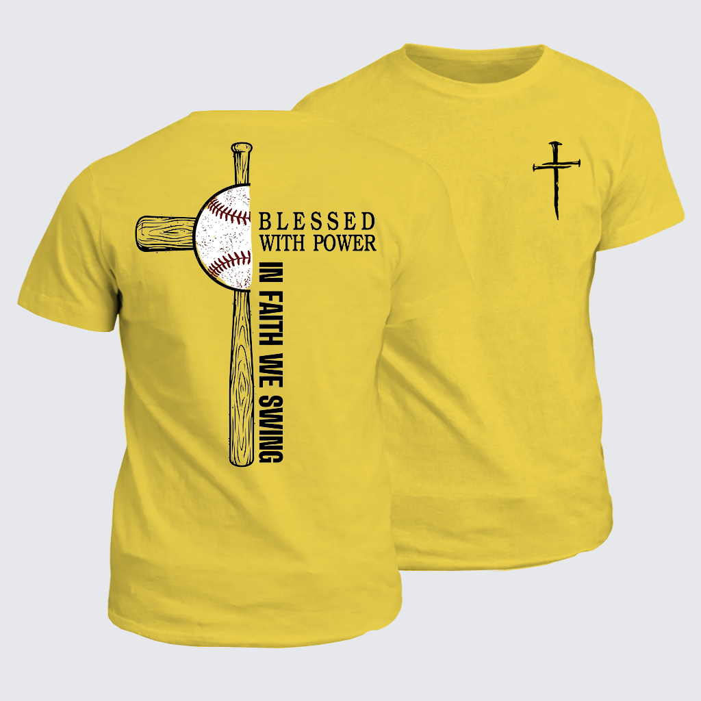 In Faith We Swing Jesus God Christian Cotton T-Shirt