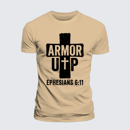 Armor Up Jesus God Christian Premium Mercerized Cotton Tee