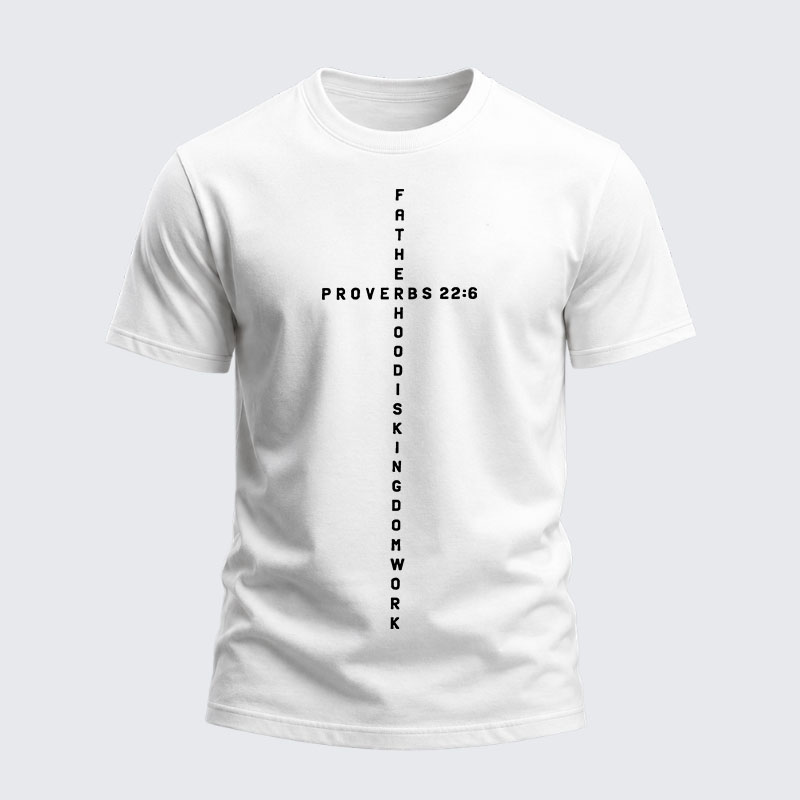 Heavyweight Cotton Tee - Fatherhood is Kingdom Work
