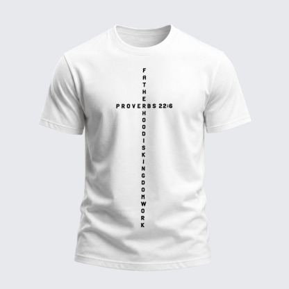 Heavyweight Cotton Tee - Fatherhood is Kingdom Work
