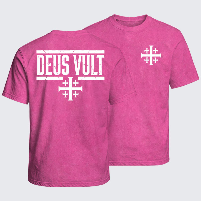 Washed T-Shirt - Deus Vult