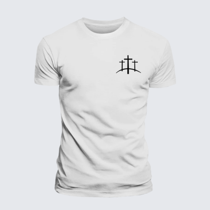 Cross Printed Jesus God Christian Cotton T-Shirt