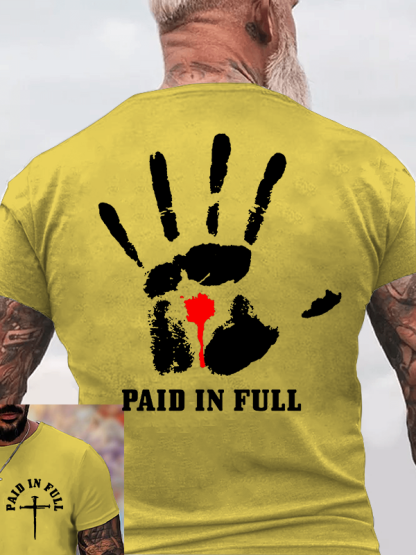  Paid In Full Jesus God Christian Cotton T-Shirt