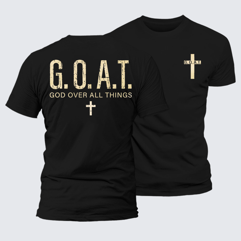God over All Things Jesus God Christian Premium Mercerized Cotton Tee