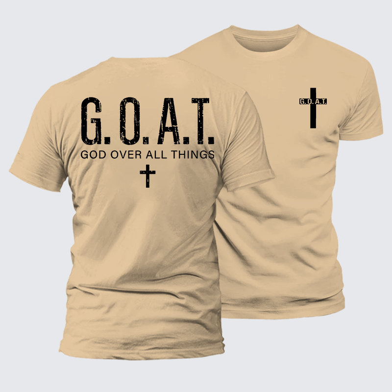 God over All Things Jesus God Christian Premium Mercerized Cotton Tee