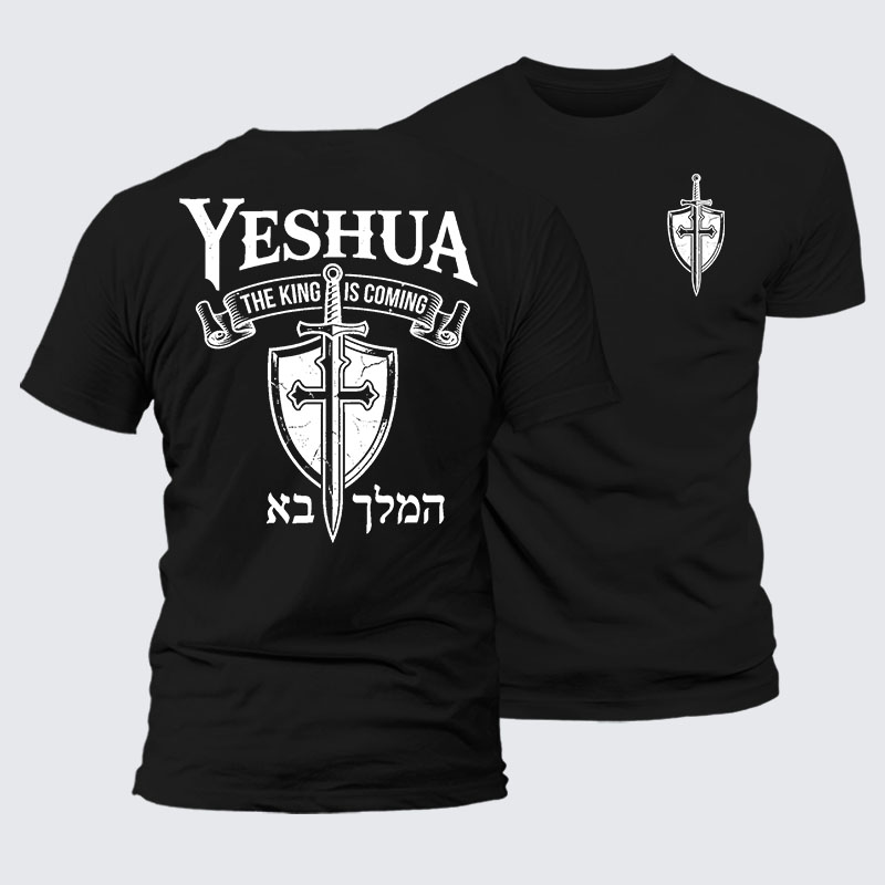Man Of God Husband Dad Jesus God Christian Cotton T-Shirt