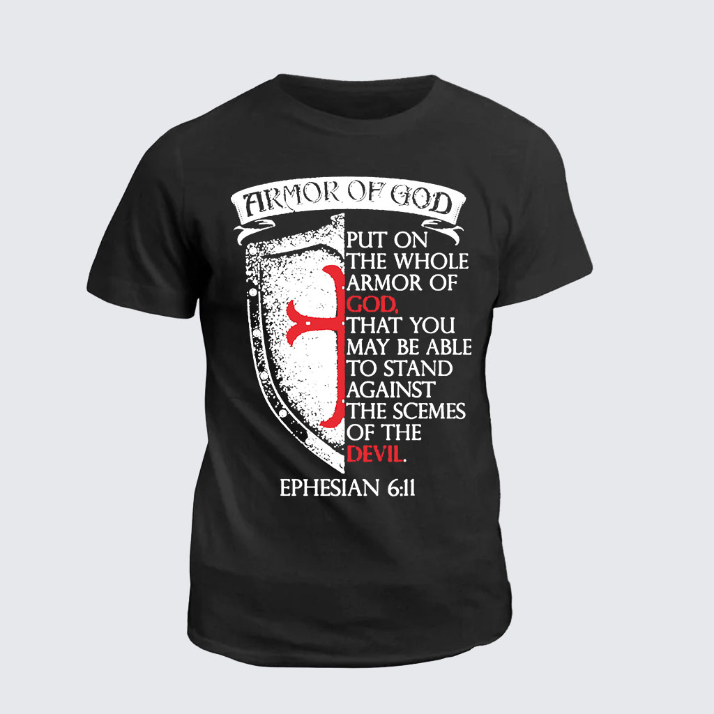 Armor Of God Jesus God Christian Cotton T-Shirt