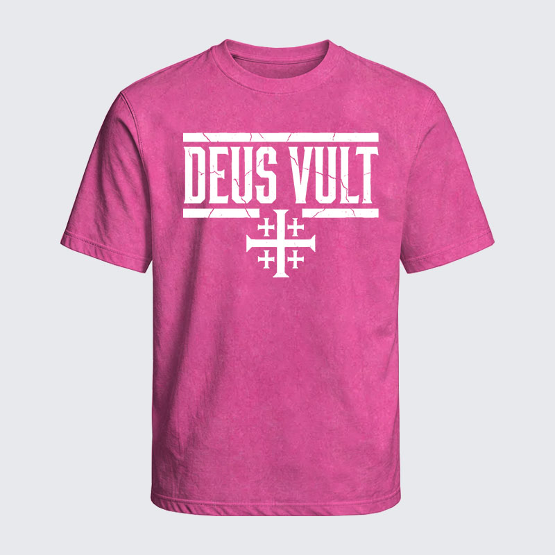Washed T-Shirt - Deus Vult