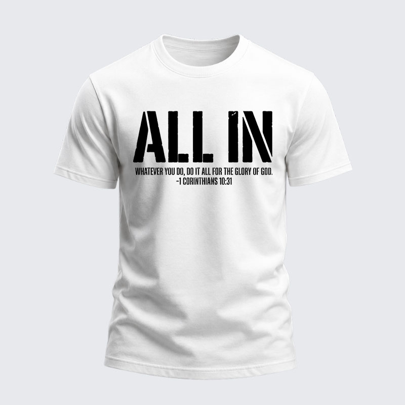 Heavyweight Cotton Tee - All In 1 Corinthians 10:31