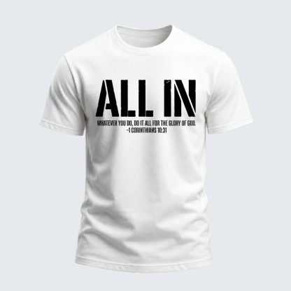 Heavyweight Cotton Tee - All In 1 Corinthians 10:31