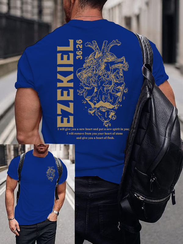 I Will Give You A New Heart And Put A New Spirit Christian Cotton T-Shirt