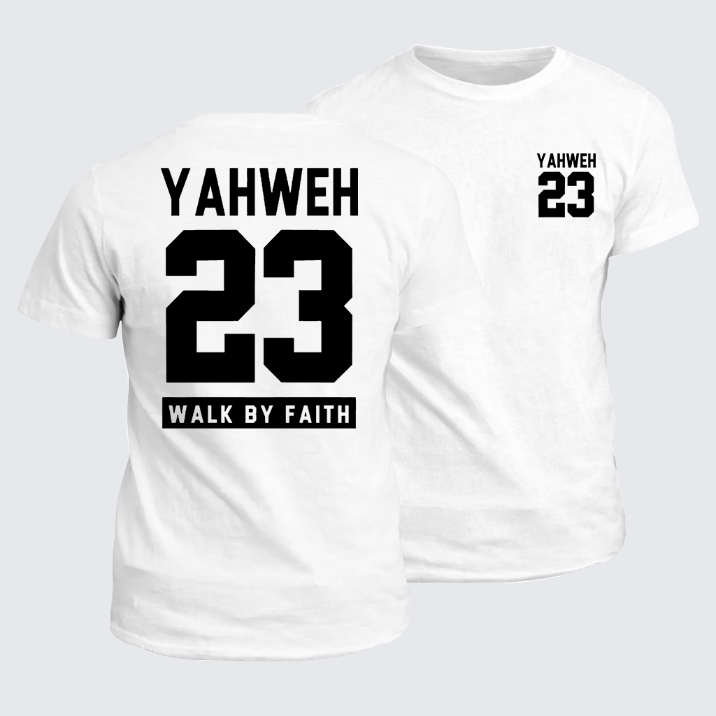 Walk By Faith Jesus God Christian Cotton T-Shirt