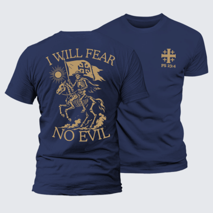 I Will Fear Jesus God Christian Premium Mercerized Cotton Tee