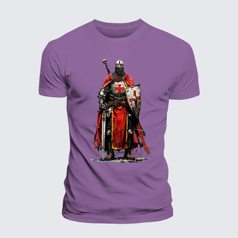 Crusaders Jesus God Christian Premium Mercerized Cotton Tee