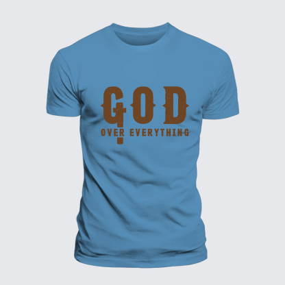 God over Everything Jesus God Christian Premium Mercerized Cotton Tee