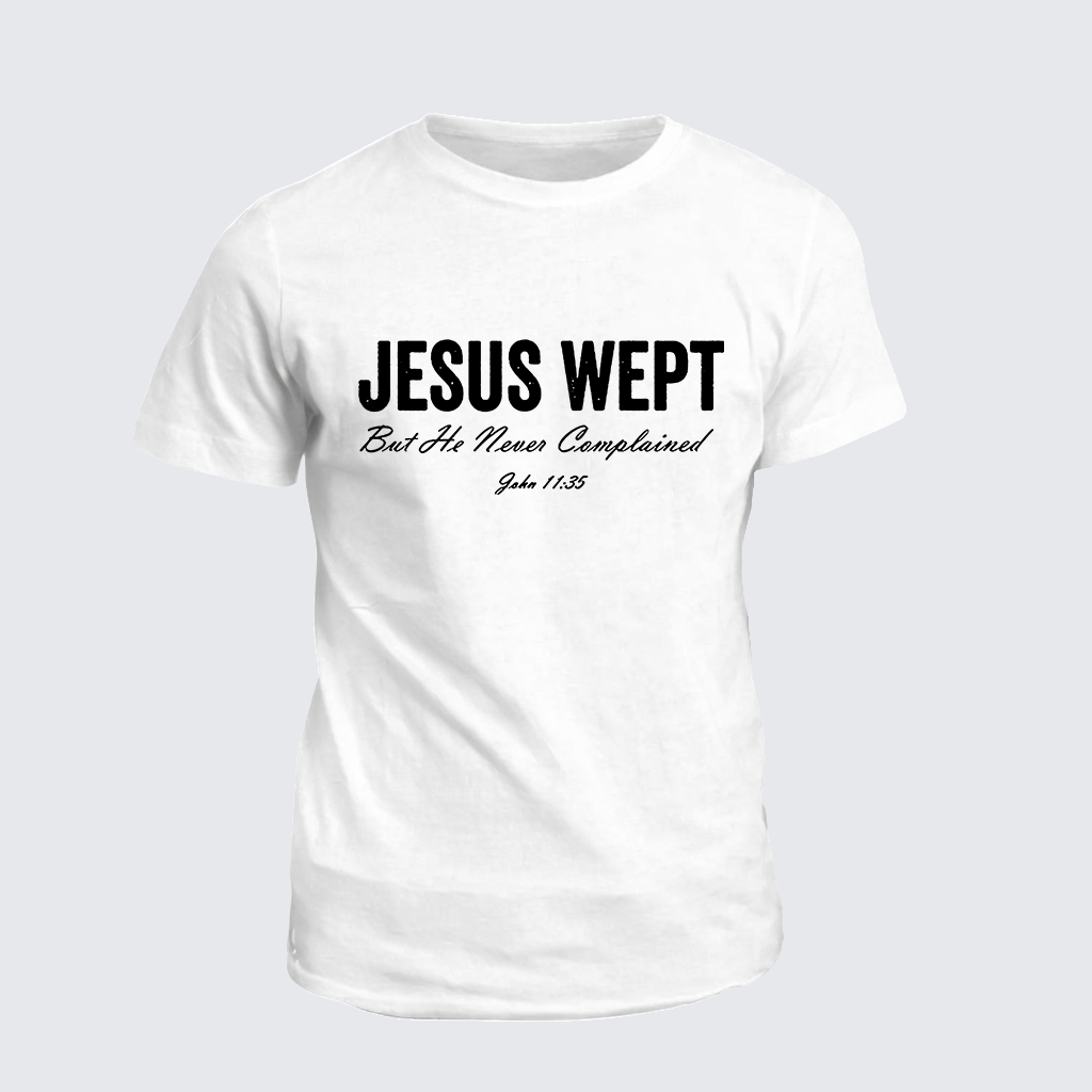 Jesus Wept Jesus God Christian Cotton T-Shirt