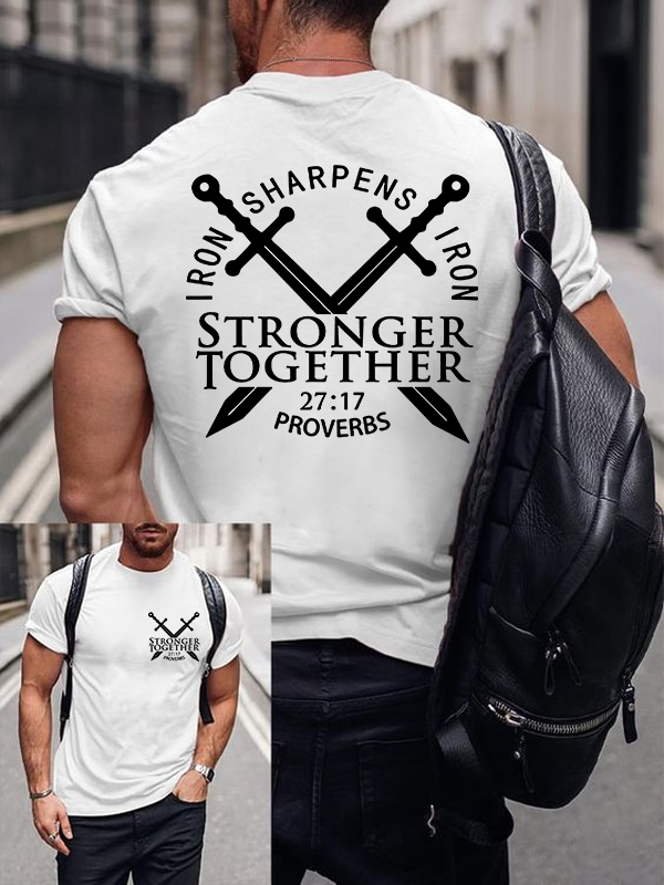 Stronger Together Jesus God Christian Cotton T-Shirt