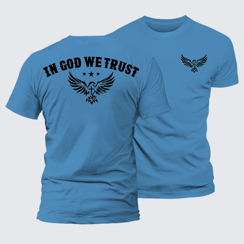 In God We Trust Jesus God Christian Premium Mercerized Cotton Tee