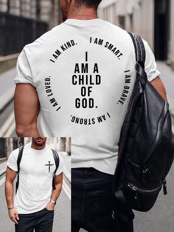 I Am A Child Of God Jesus God Christian Cotton T-Shirt