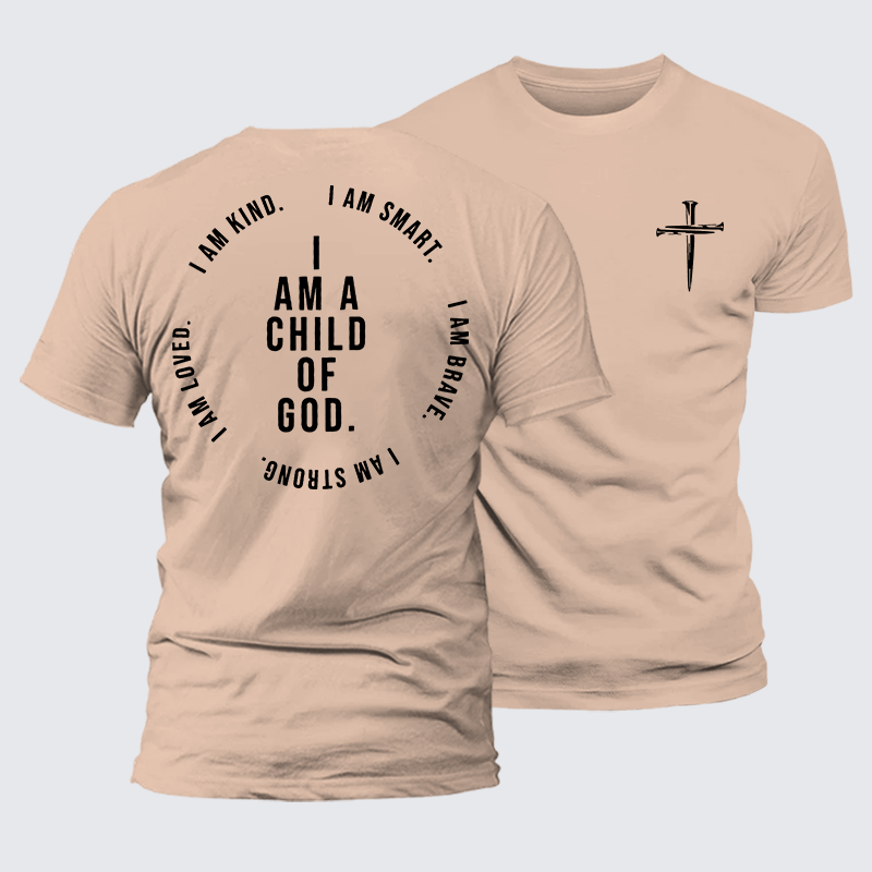 I Am A Child Of God Jesus God Christian Premium Mercerized Cotton Tee