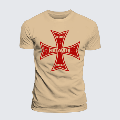 [Copy]Alpha and Omega Jesus God Christian Premium Mercerized Cotton Tee