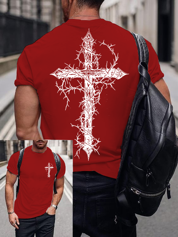 Cross Jesus God Christian Cotton T-Shirt