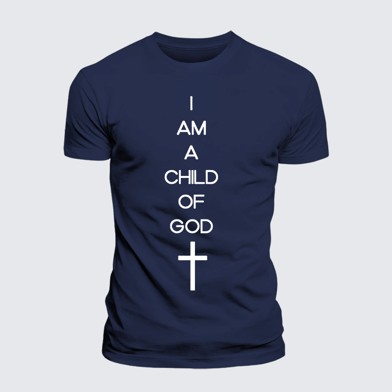 I Am A Child Of God Jesus God Christian Premium Mercerized Cotton Tee