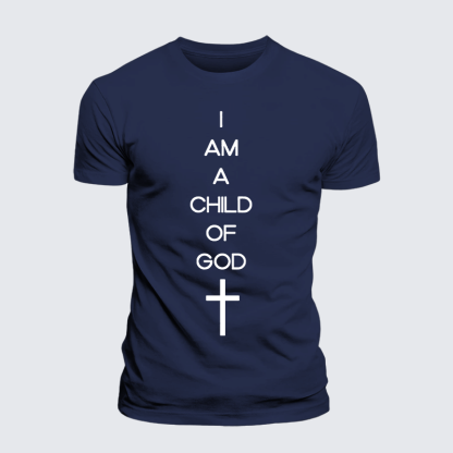 I Am A Child Of God Jesus God Christian Premium Mercerized Cotton Tee