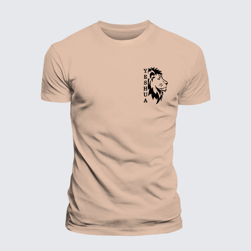 Yeshua Lion Jesus God Christian Premium Mercerized Cotton Tee