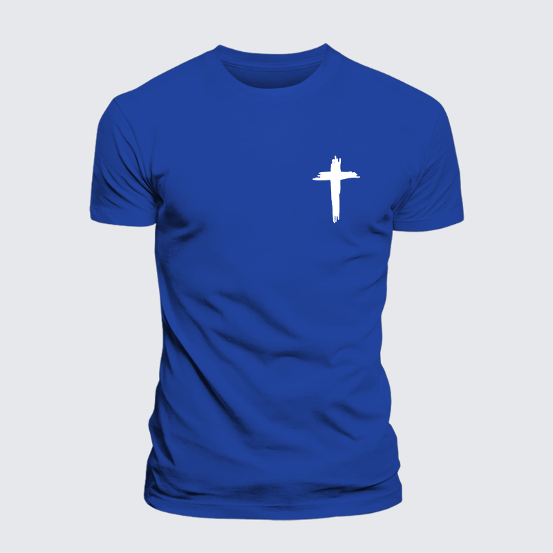 Cross Printed Jesus God Christian Cotton T-Shirt