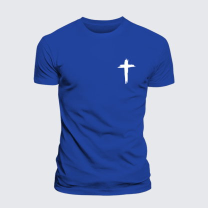 Cross Printed Jesus God Christian Cotton T-Shirt
