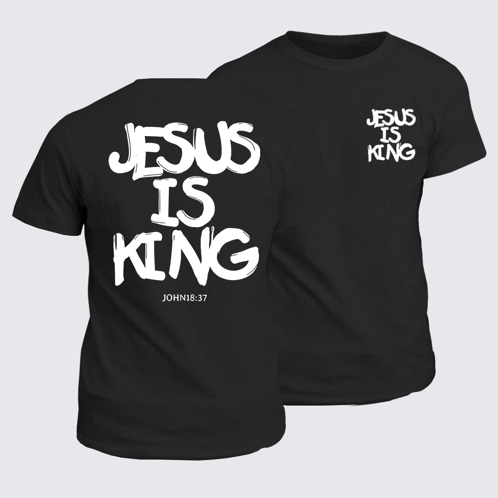 Jesus Is King Jesus God Christian Cotton T-Shirt
