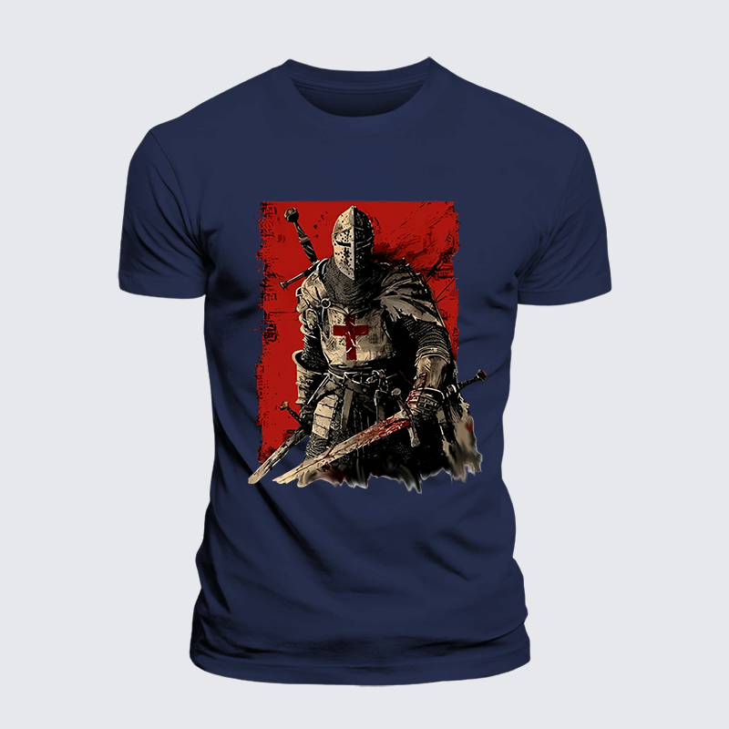 Templar Honor Jesus God Christian Premium Mercerized Cotton Tee
