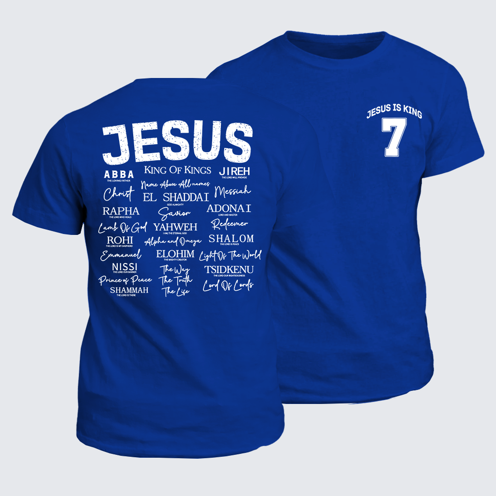 Jesus Is King Jesus God Christian Cotton T-Shirt