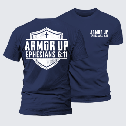 Armor Up Jesus God Christian Premium Mercerized Cotton Tee