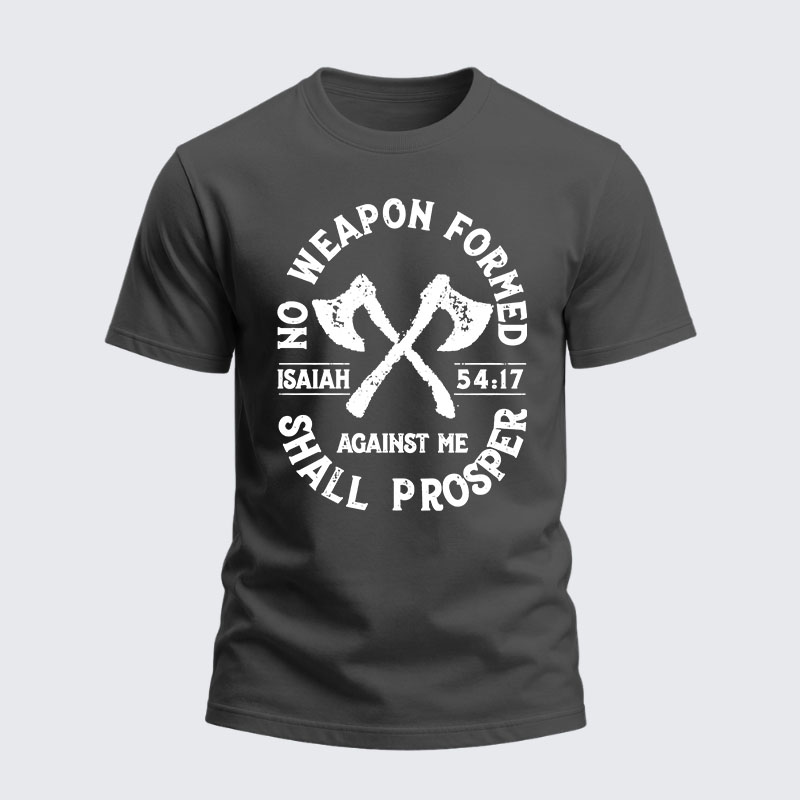 Heavyweight Cotton Tee - No Weapon Formed Shall Prosper - Isaiah 54:17