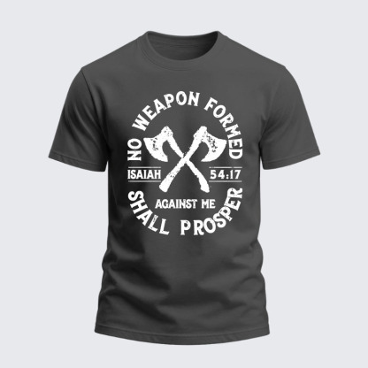 Heavyweight Cotton Tee - No Weapon Formed Shall Prosper - Isaiah 54:17