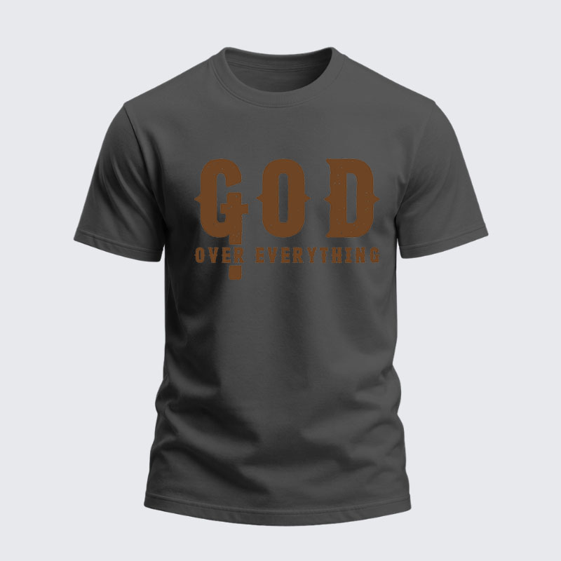 Heavyweight Cotton Tee - God over Everything