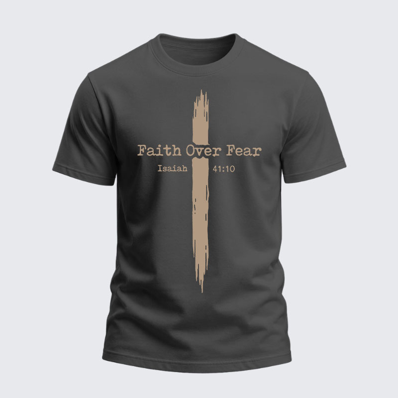 Heavyweight Cotton Tee - Faith Over Fear