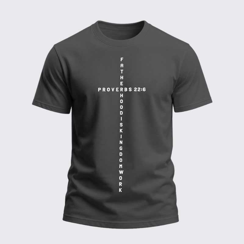 Heavyweight Cotton Tee - Fatherhood is Kingdom Work