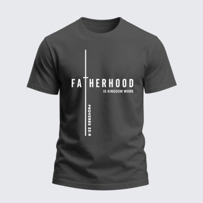 Heavyweight Cotton Tee - Fatherhood is Kingdom Work