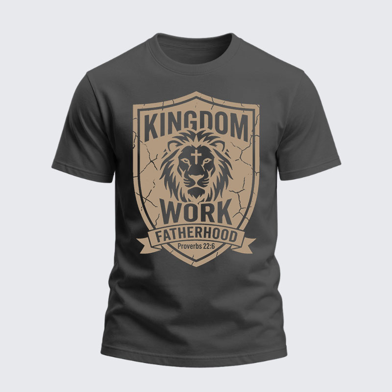 Heavyweight Cotton Tee - Fatherhood is Kingdom Work